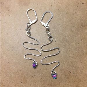 Handmade serpent earrings